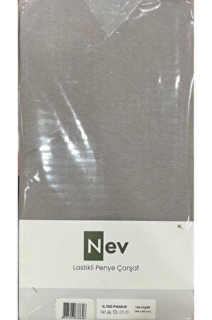Özdilek NEV MARKA Lastikli Fitted Penye Çarşaf 100x200 + 30 Cm ( Yükseklik 30 Cm ) Gümüş