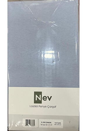 Özdilek NEV MARKA Lastikli Fitted Penye Çarşaf 100x200 + 30 Cm ( Yükseklik 30 Cm ) Mavi