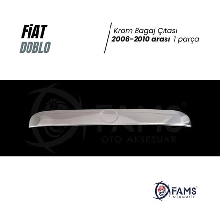 Fiat Doblo Krom Bagaj Çıtası 2006-2010 Arası Paslanmaz Çelik