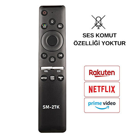 (SES KOMUTSUZ) SAMSUNG NETFLIX-PRIME VIDEO TUŞLU LCD LED TV KUMANDA- (RM-G2100 V1-BN59-01312B)