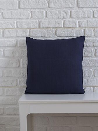 Lacivert Kordonlu 45x45 Kare Kırlent Kılıfı