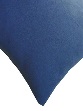 Lacivert Renkli Düz 40x40 Kare Kırlent Kılıfı