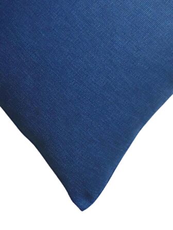 Lacivert Renk Düz 40x40 Kare Kırlent Kılıfı