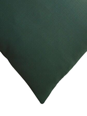 Yeşil Renkli Düz 40x40 Kare Kırlent Kılıfı
