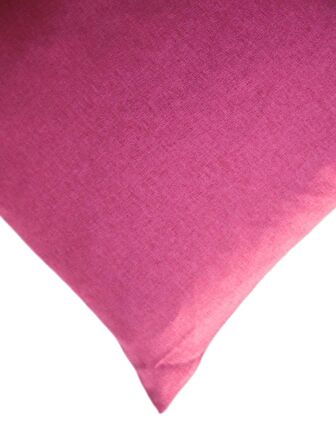 Fuşya Renkli Düz 50x50 ve 45x45 Kare Kırlent Kılıfı
