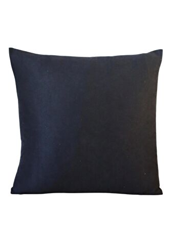 Siyah Renkli Düzdür 43x43 Kare Kırlent Kılıfı