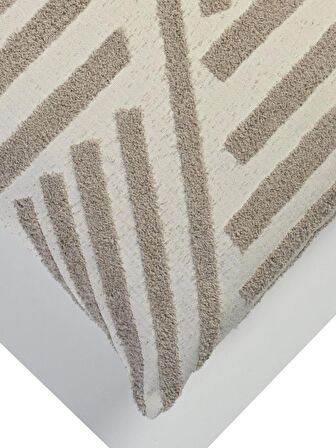 Jakar Bej Renkli Desenli 45x45 Kare Kırlent Kılıfı