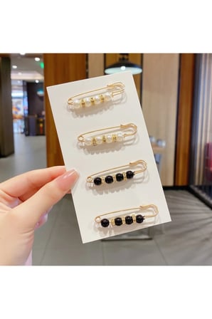 4'lü Set Pantolon Beli Daraltma Aparatı, Gold Renk,, Bel Daraltma İğnesi, İğne, Kemer