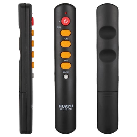 HUAYU HL-1813E V2 6 TUŞLU ÖĞRENEBİLİR ÜNİVERSAL KUMANDA  ( YAŞLILAR-OTELLER VE HASTAHANELER İÇİN )
