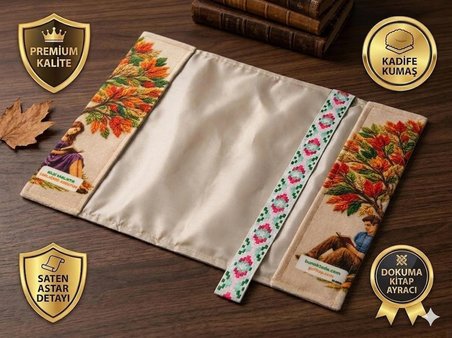 PAYLAŞILAN DÜŞLER KADİFE KİTAP KILIFI- PREMİUM KALİTE- (SATEN ASTARLI, DOKUMA AYRAÇLI, ÇİFT DİKİŞLİ DAYANIKLI TASARIM)
