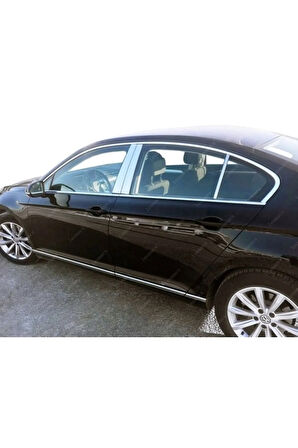 Vw Passat B8.5 Krom Kapı Direk Seti 6 Parça 2019 Ve Üzeri Paslanmaz Çelik