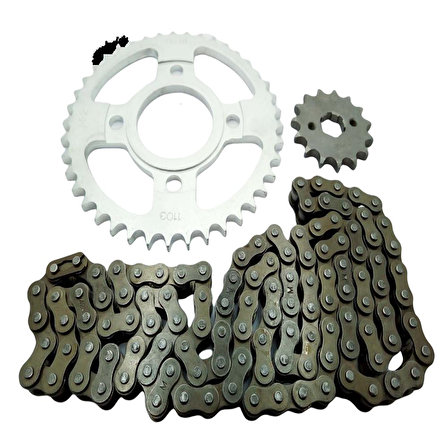 Asya ASYA 125 CG ÖN-ARKA DİŞLİ ZİNCİR SET TEL JANT 428 100L 38-15T
