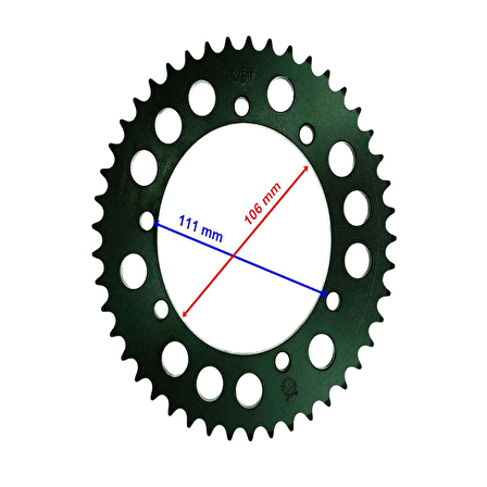 Cross CROSS KUBA BLACK CAT ARKA DİŞLİ 428-45T İÇ 106 mm 6 DELİKLİ ÖM