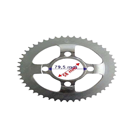 Cross 150-200 X-TREME ARKA DİŞLİ 428-50T İÇ 58 mm ÇANAKLI ÖM