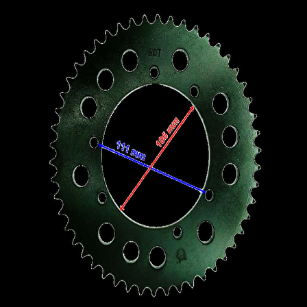 Cross CROSS KUBA BLACK CAT ARKA DİŞLİ 428-50T  İÇ 106 mm 6 DELİKLİ ÖM