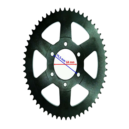 Cross CROSS 200 ARKA DİŞLİ RAMZEY 428-56T İÇ 64 mm 6 DELİKLİ ÖM