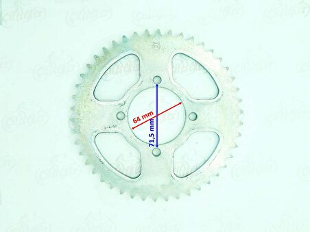 Kanuni KANUNİ RACER 200 ARKA DİŞLİ 428-46T İÇ 64 mm ÖM