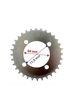 Yamaha YBR ARKA DİŞLİ 428-32T İÇ 64 mm ÖM