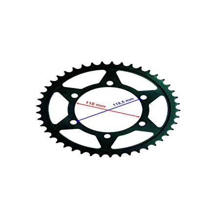 Yamaha ARKA DİŞLİ 525-45T İÇ 110X6 DELİK YAMAHA MT-09(2013-2015)