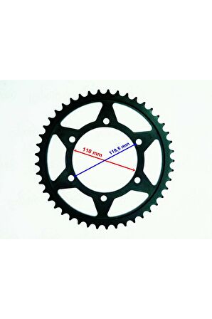 Yamaha ARKA DİŞLİ 525-45T İÇ 110X6 DELİK YZF R1(2004-2008)ÖM