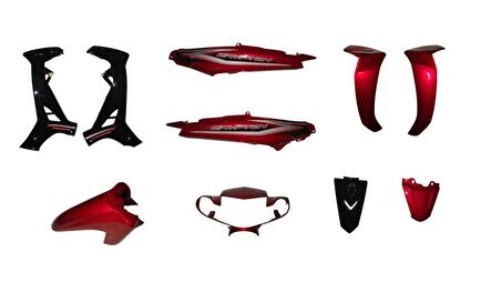 Yamaha CRYPTON KAPORTA SETİ 10 PARÇA KIRMIZI 2010