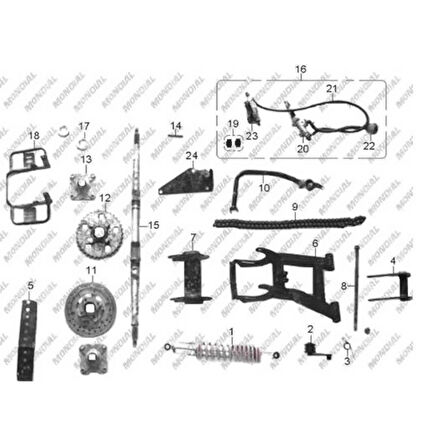 150 Huskyx Arka Fren Sistemi Ayaktan Komple Orj