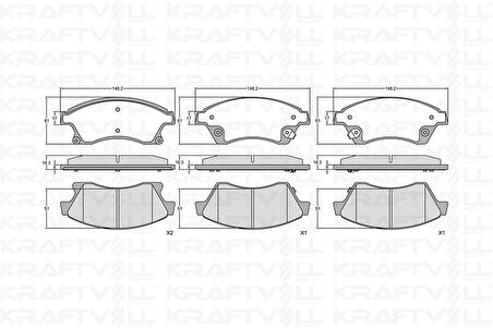 Opel On Fren Balatası 15 İnch Astra J Cruze Aveo T300 - Kraftvoll 07010330