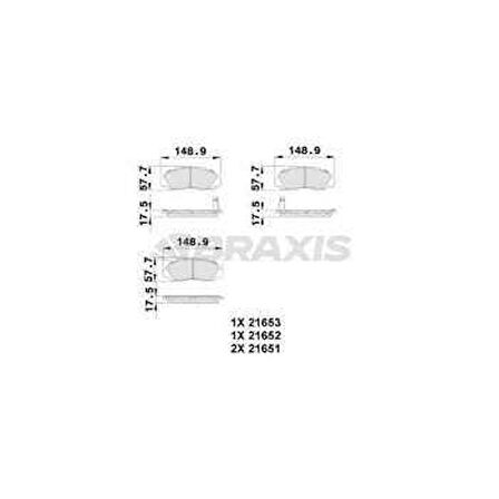 Honda On Fren Balatası Honda Crv 1996 2001 Hrv 1999> Accord 1993 1998 - Braxıs Ab0122