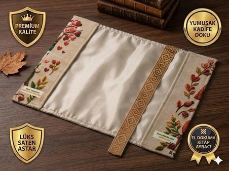 ÖMÜRLÜK SEVGİ KADİFE KİTAP KILIFI- PREMİUM KALİTE- (SATEN ASTARLI, DOKUMA AYRAÇLI, ÇİFT DİKİŞLİ DAYANIKLI TASARIM)