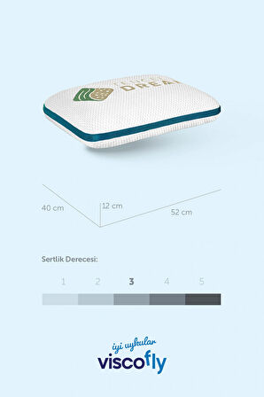 Visco Dream Climate Yastık - 57 cm * 40 cm * 12 cm - Hava Alabilen Air File Kumaşlı