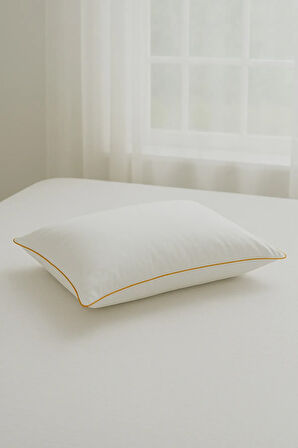 Gold Rengi Biyeli Nanojel Yastık 1100 gram 50x70 cm 1 adet, Lüks Otel Yastığı