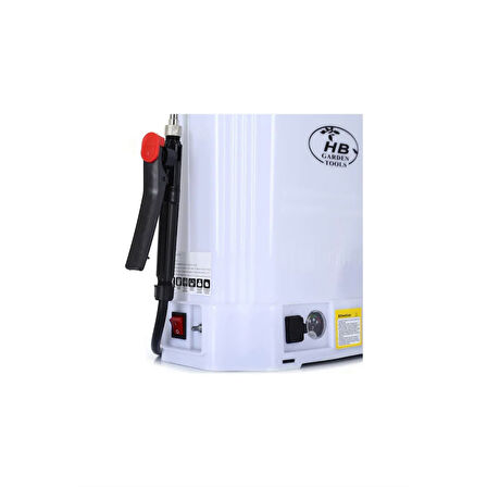 HB 16lt 130cm 5.5kg 12V 8Ah Beyaz Sırt Tipi Akülü İlaçlama Makinesi