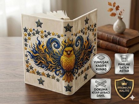 SARI KANARYA KADİFE KİTAP KILIFI- PREMİUM KALİTE- (SATEN ASTARLI, DOKUMA AYRAÇLI, ÇİFT DİKİŞLİ DAYANIKLI TASARIM)