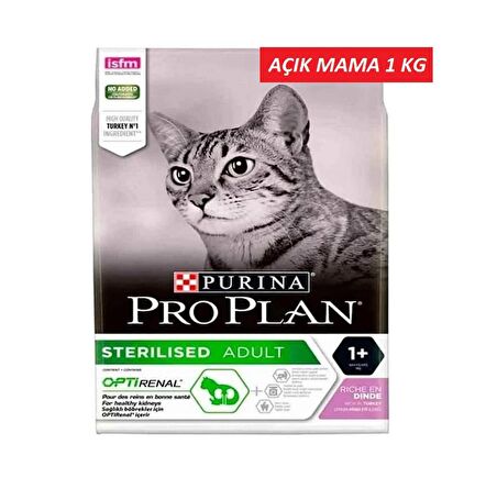 Pro Plan Sterilised Tavuklu Kısırlaştırılmış Yetişkin Kedi Maması 1 KG Açık Mama