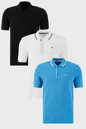 Buratti Pamuklu Regular Fit Düğmeli Polo Yaka 3'lü Paket T Shirt Erkek T SHİRT 590211827S3