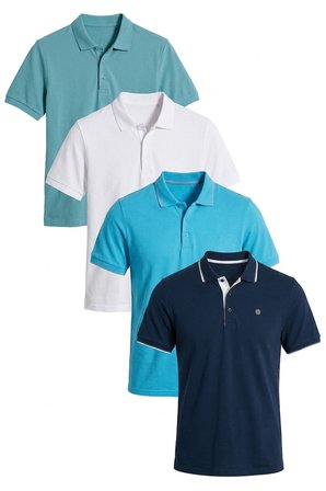 Buratti Pamuklu Regular Fit Düğmeli Polo Yaka 4'lü Paket T Shirt Erkek POLO YAKA T SHİRT 590211827S4
