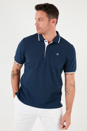 Buratti Pamuklu Slim Fit Şerit Detaylı Düğmeli Polo Yaka 4'lü Paket T Shirt Erkek T SHİRT 5902118S4