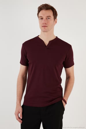 Buratti Pamuklu Düğme Detaylı Slim Fit V Yaka 3'lü Paket T Shirt Erkek T SHİRT 5902122S3