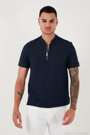Buratti Pamuklu Regular Fit Yarım Fermuarlı Kolej Yaka 3'lü Paket T Shirt Erkek T SHİRT 5902653S3