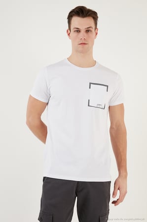 Buratti Pamuklu Slim Fit Bisiklet Yaka Baskılı 3'lü Paket T Shirt Erkek T SHİRT 541S31