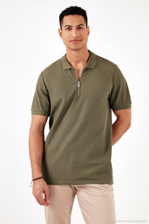 Buratti Pamuklu Regular Fit Yarım Fermuarlı 3'lü Paket Polo Yaka T Shirt Erkek POLO YAKA T SHİRT 5902434S3