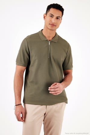Buratti Pamuklu Regular Fit Yarım Fermuarlı 3'lü Paket Polo Yaka T Shirt Erkek POLO YAKA T SHİRT 5902434S3