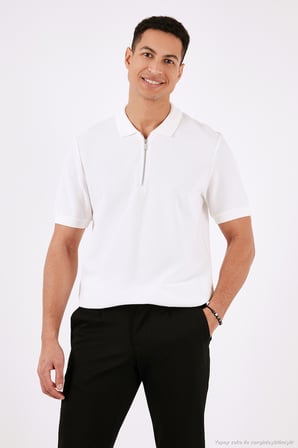 Buratti Pamuklu Regular Fit Yarım Fermuarlı 3'lü Paket Polo Yaka T Shirt Erkek POLO YAKA T SHİRT 5902434S3