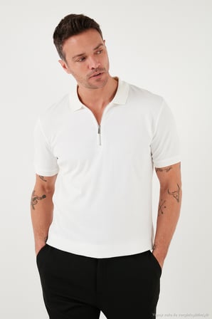 Buratti Pamuklu Regular Fit Yarım Fermuarlı 3'lü Paket Polo Yaka T Shirt Erkek POLO YAKA T SHİRT 5902738S3