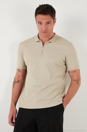 Buratti Pamuklu Regular Fit Yarım Fermuarlı 3'lü Paket Polo Yaka T Shirt Erkek POLO YAKA T SHİRT 5902738S3