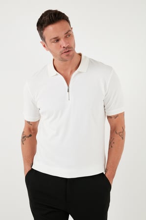 Buratti Pamuklu Regular Fit Yarım Fermuarlı 3'lü Paket Polo Yaka T Shirt Erkek POLO YAKA T SHİRT 5902738S3