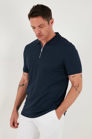 Buratti Pamuklu Regular Fit Yarım Fermuarlı 3'lü Paket Polo Yaka T Shirt Erkek POLO YAKA T SHİRT 5902738S3