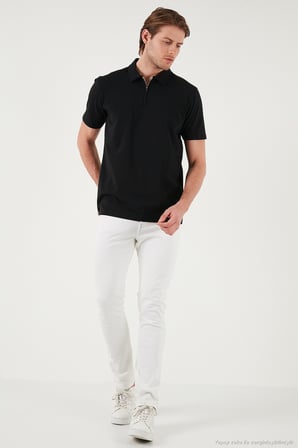 Buratti Streç Pamuklu Regular Fit Yarım Fermuarlı 3'lü Paket Polo Yaka T Shirt Erkek POLO YAKA T SHİRT 5902972S3