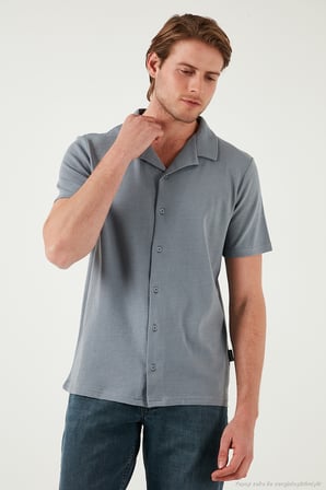 Buratti Pamuklu Regular Fit Kısa Kollu 2'li Paket Gömlek Erkek GÖMLEK 5902640S2