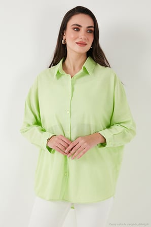 SD Luxury Pamuk Karışımlı Oversize Fit Uzun Kollu 2'li Paket Gömlek Bayan GÖMLEK 6781001S2